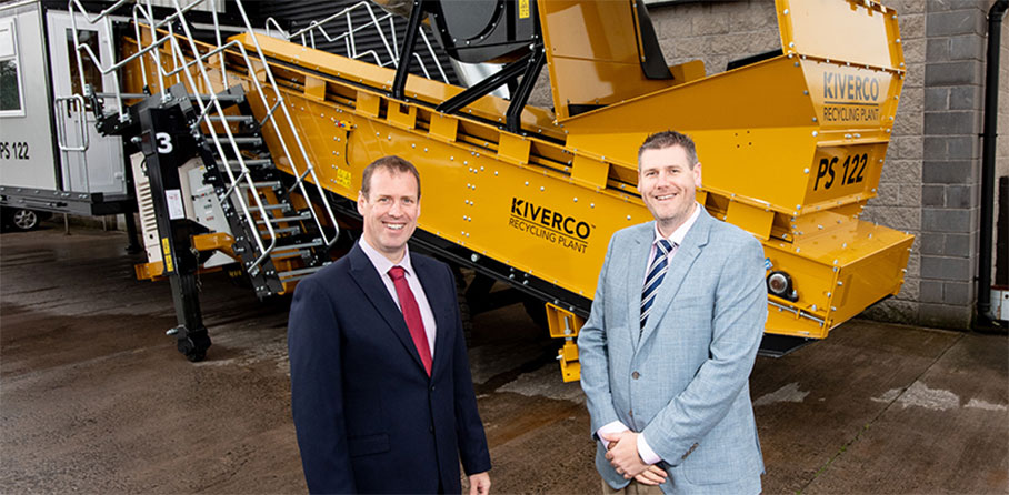 Kiverco - Pictured (L-R) are Steve Harper, Executive Director of International Business, Invest NI with John MeGarry, Head of Sales, Kiverco