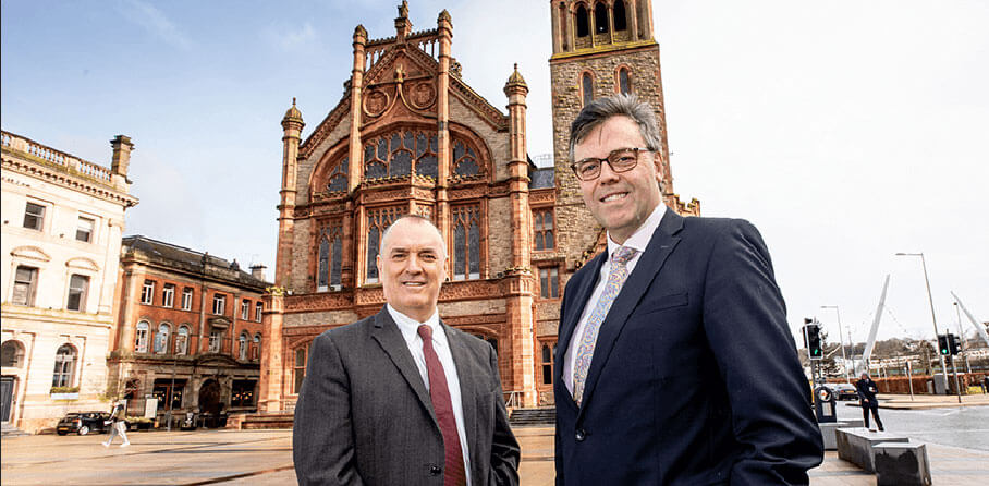Terex - Pictured (L-R) are Kieran Hegarty, President of Terex Materials Processing with Alastair Hamilton, CEO Invest Northern Ireland