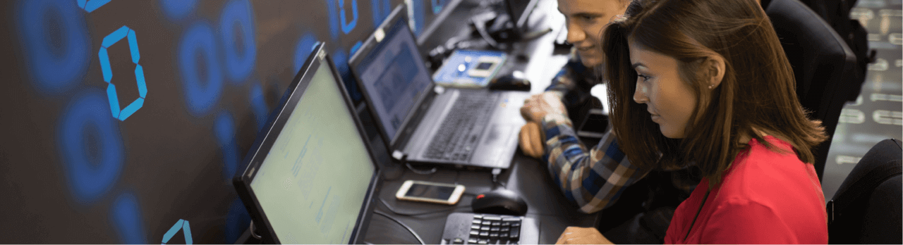 Image of  people working at laptops